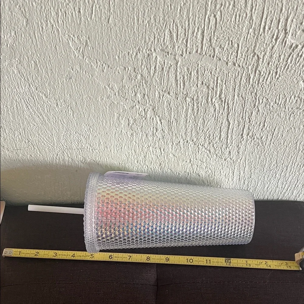 #0730+ 24  0z Iridescent Studded Tumbler with Straw - Picture 3 of 5